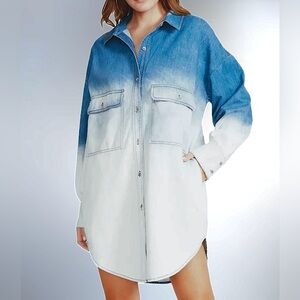 Steve Madden X Dakota (S/M) oversized shirt dress…& it has pockets. Worn once